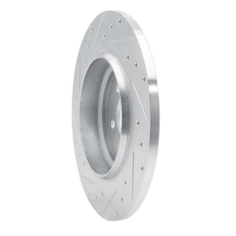 Mercedes-Benz ML55 AMG Brake Rotor (1) - Rear Right - R1 Concepts - Drilled & Slotted - Silver - `00-`05